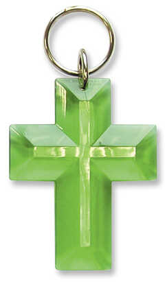 Schlüsselanhänger "Kreuz" - grün