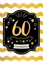Faltkarte "60 Gratulation" - Geburtstag Faltkarte "60 Gratulation" - Geburtstag