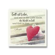 Keramikfliese - Herzen...Gott ist Liebe... Keramikfliese - Herzen...Gott ist Liebe...