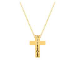 Halskette Kreuz "Believe"