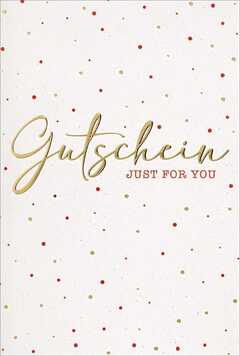 Faltkarte "Gutschein - Just for you" Faltkarte "Gutschein - Just for you"