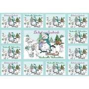 Aufkleber-Gruß-Karten: Du bist ein Geschenk - Weihnachten, 4 Stück Aufkleber-Gruß-Karten: Du bist ein Geschenk - Weihnachten, 4 Stück