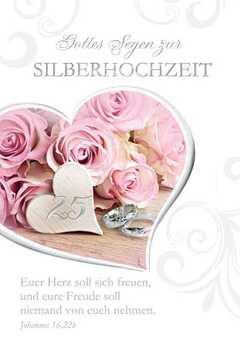 Faltkarte - Silberhochzeit Joh.16,22b Faltkarte - Silberhochzeit Joh.16,22b