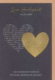Faltkarte "Zur Hochzeit" - Zwei Herzen Faltkarte "Zur Hochzeit" - Zwei Herzen