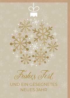 Faltkarte "Frohes Fest" - Weihnachtskugel Faltkarte "Frohes Fest" - Weihnachtskugel