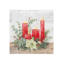 Cocktail-Servietten "rote Kerzen" Cocktail-Servietten "rote Kerzen"