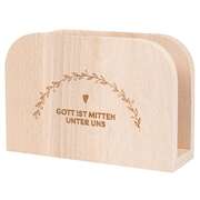 Serviettenständer Holz "Gott ist mitten unter uns" Serviettenständer Holz "Gott ist mitten unter uns"