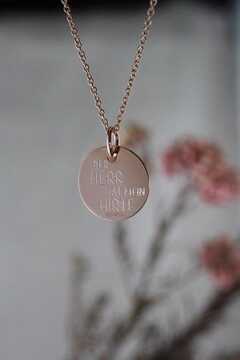 Kette mit Anhänger "Psalm 23" vergoldet