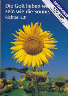 Postkartenserie Grossdruck Sonnenblume
