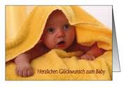 Faltkarten Geburt, 5 Stück Faltkarten Geburt, 5 Stück