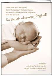 Doro Zachmann - Faltkarte: Du bist ein absolutes Original - Geburt Faltkarte: Du bist ein absolutes Original - Geburt
