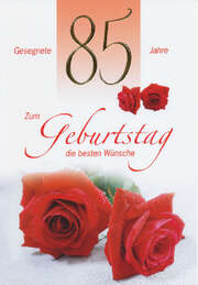Faltkarten 85. Geburtstag - 5 Stück Faltkarten 85. Geburtstag - 5 Stück
