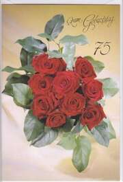 Faltkarten 75. Geburtstag - 5 Stück Faltkarten 75. Geburtstag - 5 Stück