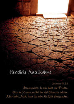 Postkarte "Herzliche Anteilnahme - Jesus spricht: In mir habt ihr Frieden." - 5