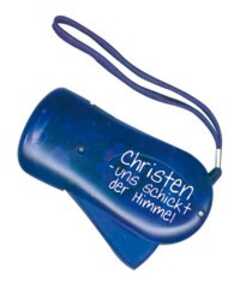 Taschenlampe "Christen - uns..." - blau frozen