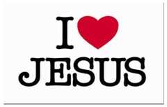 Aufkleber "I love Jesus"