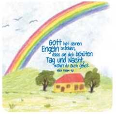Magnet "Gott hat seinen Engeln befohlen..." - Regenbogen Magnet "Gott hat seinen Engeln befohlen..." - Regenbogen
