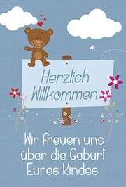Doro Zachmann - Faltkarte: Wir freuen uns über die Geburt Faltkarte: Wir freuen uns über die Geburt