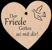 Holzherz - Der Friede Gottes sei mit dir! Holzherz - Der Friede Gottes sei mit dir!