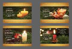 Postkartenserie Weihnachten: Kerzen, 12 Stück